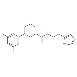 1-(4,6-dimethyl-2-pyrimidinyl)-N-[2-(1H-imidazol-4-yl)ethyl]-3-piperidinecarboxamide Structure