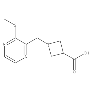 1-((3-(Methylthio)pyrazin-2-yl)methyl)azetidine-3-carboxylic acid Structure