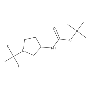 (R)-tert-butyl (1-(trifluoromethyl)pyrrolidin-3-yl)carbamate结构式