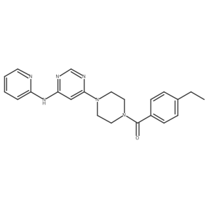 (4-Ethylphenyl)(4-(6-(pyridin-2-ylamino)pyrimidin-4-yl)piperazin-1-yl)methanone结构式