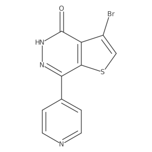 3-bromo-7-pyridin-4-yl-5H-thieno[2,3-d]pyridazin-4-one结构式