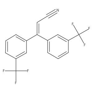 3,3-Bis(3-(trifluoromethyl)phenyl)acrylonitrile结构式