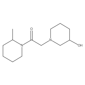 2-(3-Hydroxypiperidin-1-yl)-1-(2-methylpiperidin-1-yl)ethan-1-one结构式