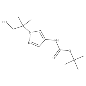 Tert-butyl 1-(1-hydroxy-2-methylpropan-2-yl)-1h-pyrazol-4-ylcarbamate结构式
