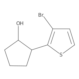 2-(3-Bromothiophen-2-yl)cyclopentan-1-ol结构式
