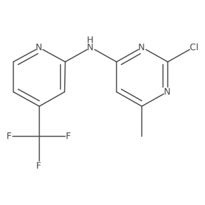 2-Chloro-6-methyl-N-(4-(trifluoromethyl)pyridin-2-yl)pyrimidin-4-amine Structure