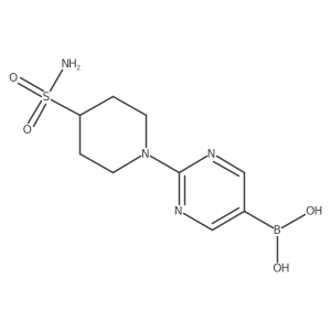{2-[4-(Sulfamoyl)piperidin-1-yl]pyrimidin-5-yl}boronic acid结构式