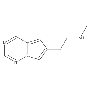 N-Methyl-2-(pyrrolo[2,1-f][1,2,4]triazin-6-yl)ethan-1-amine结构式