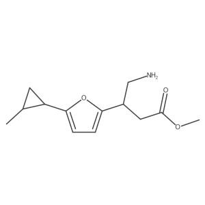 Methyl 4-amino-3-[5-(2-methylcyclopropyl)furan-2-yl]butanoate结构式