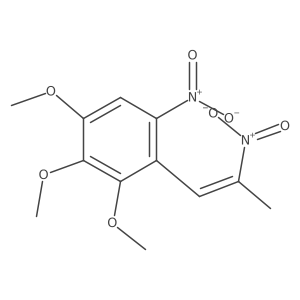 1,2,3-Trimethoxy-5-nitro-4-(2-nitro-1-propen-1-yl)benzene结构式