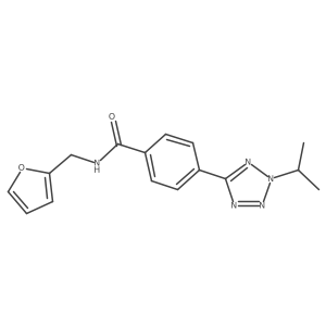 N-(furan-2-ylmethyl)-4-[2-(propan-2-yl)-2H-tetrazol-5-yl]benzamide结构式