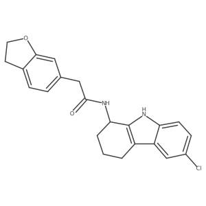 N-(6-chloro-2,3,4,9-tetrahydro-1H-carbazol-1-yl)-2-(2,3-dihydrobenzofuran-6-yl)acetamide Structure