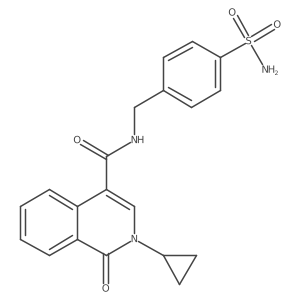 2-cyclopropyl-1-oxo-N-(4-sulfamoylbenzyl)-1,2-dihydroisoquinoline-4-carboxamide结构式