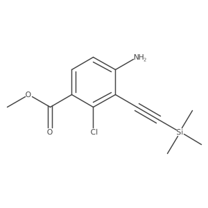 Methyl 4-amino-2-chloro-3-((trimethylsilyl)ethynyl)benzoate Structure