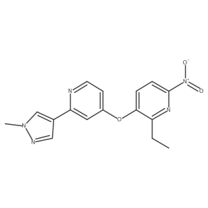 2-Ethyl-3-[[2-(1-methyl-1h-pyrazol-4-yl)-4-pyridinyl]oxy]-6-nitropyridine结构式