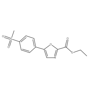 5-(4-Methanesulfonyl-phenyl)-oxazole-2-carboxylic acid ethyl ester结构式
