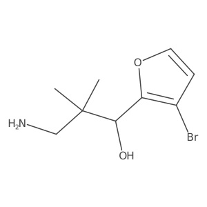 3-Amino-1-(3-bromofuran-2-yl)-2,2-dimethylpropan-1-ol Structure