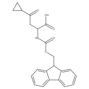 4-cyclopropyl-2-({[(9H-fluoren-9-yl)methoxy]carbonyl}amino)-4-oxobutanoic acid结构式