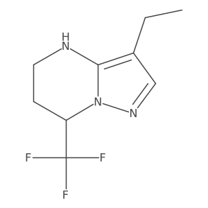 3-Ethyl-7-(trifluoromethyl)-4,5,6,7-tetrahydropyrazolo[1,5-a]pyrimidine结构式