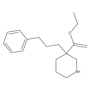 ethyl 3-(3-phenylpropyl)piperidine-3-carboxylate结构式