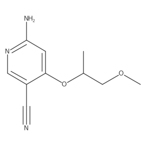 6-amino-4-(2-methoxy-1-methyl-ethoxy)pyridine-3-carbonitrile结构式