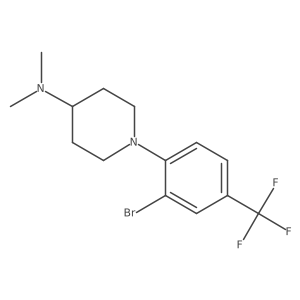 1-(2-Bromo-4-(trifluoromethyl)phenyl)-N,N-dimethylpiperidin-4-amine结构式