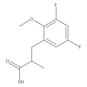 3-(3,5-Difluoro-2-methoxyphenyl)-2-methylpropanoic acid结构式