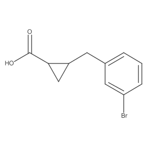 2-[(3-Bromophenyl)methyl]cyclopropane-1-carboxylic acid结构式