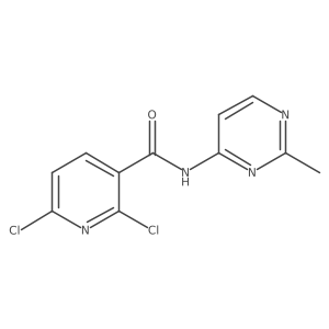 2,6-Dichloro-n-(2-methyl-1,4-dihydropyrimidin-4-ylidene)pyridine-3-carboxamide结构式