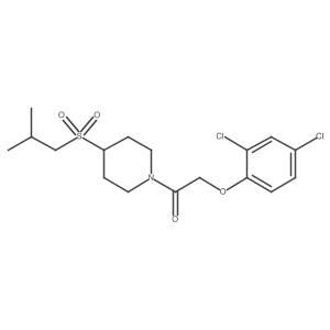 2-(2,4-Dichlorophenoxy)-1-(4-(isobutylsulfonyl)piperidin-1-yl)ethanone Structure