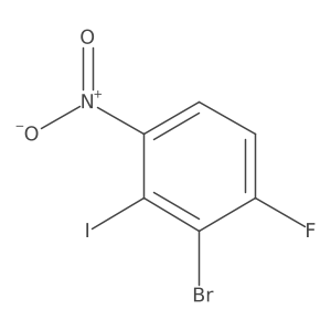 1-Bromo-6-fluoro-2-iodo-3-nitrobenzene结构式
