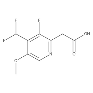 2-(4-(Difluoromethyl)-3-fluoro-5-methoxypyridin-2-yl)acetic acid Structure