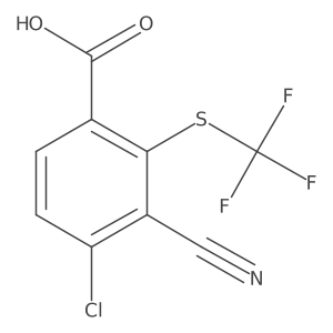 4-Chloro-3-cyano-2-((trifluoromethyl)thio)benzoic acid Structure