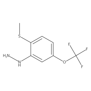 1-(2-(Methylthio)-5-(trifluoromethoxy)phenyl)hydrazine Structure
