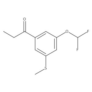 1-(3-(Difluoromethoxy)-5-(methylthio)phenyl)propan-1-one Structure