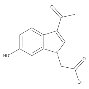 3-Acetyl-6-hydroxy-1H-indole-1-acetic acid结构式