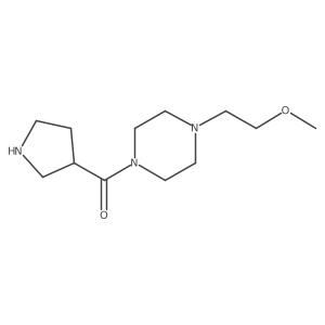(4-(2-Methoxyethyl)piperazin-1-yl)(pyrrolidin-3-yl)methanone Structure