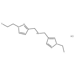 1-(1-ethyl-1H-pyrazol-4-yl)-N-{[1-(2-fluoroethyl)-1H-pyrazol-3-yl]methyl}methanamine Structure