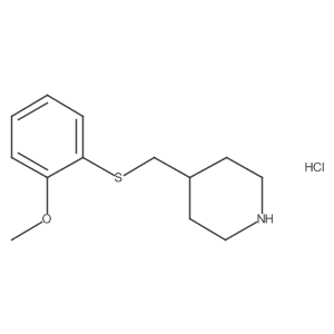 4-([(2-Methoxyphenyl)sulfanyl]methyl)piperidine hydrochloride结构式