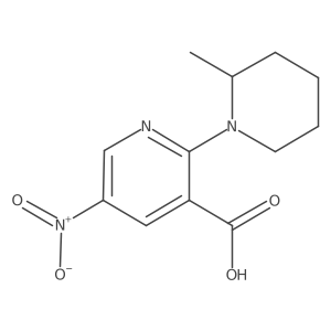 2-(2-Methylpiperidin-1-yl)-5-nitropyridine-3-carboxylic acid Structure