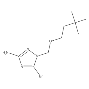 5-bromo-1-[(3,3-dimethylbutoxy)methyl]-1H-1,2,4-triazol-3-amine结构式