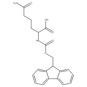 (S)-2-((((9H-Fluoren-9-yl)methoxy)carbonyl)amino)-6-amino-6-oxohexanoic acid结构式