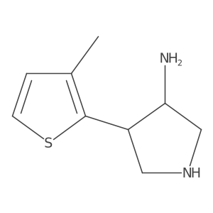 4-(3-Methylthiophen-2-yl)pyrrolidin-3-amine Structure