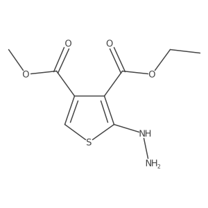 3-Ethyl 4-methyl 2-hydrazinylthiophene-3,4-dicarboxylate结构式