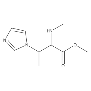 methyl 3-(1H-imidazol-1-yl)-2-(methylamino)butanoate结构式