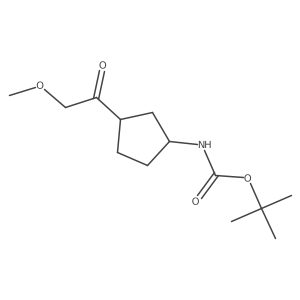 tert-butyl N-[3-(2-methoxyacetyl)cyclopentyl]carbamate结构式