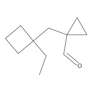 1-[(1-Ethylcyclobutyl)methyl]cyclopropane-1-carbaldehyde Structure