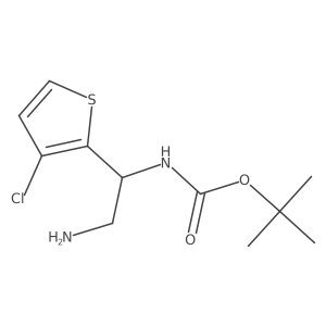 tert-butyl N-[2-amino-1-(3-chlorothiophen-2-yl)ethyl]carbamate结构式
