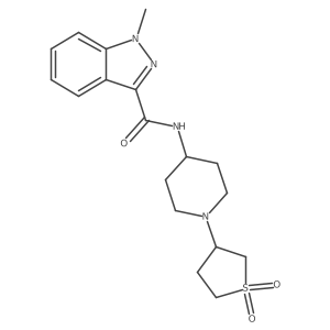 N-(1-(1,1-dioxidotetrahydrothiophen-3-yl)piperidin-4-yl)-1-methyl-1H-indazole-3-carboxamide Structure
