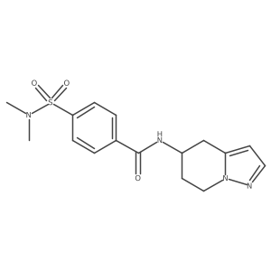 4-(N,N-dimethylsulfamoyl)-N-(4,5,6,7-tetrahydropyrazolo[1,5-a]pyridin-5-yl)benzamide结构式
